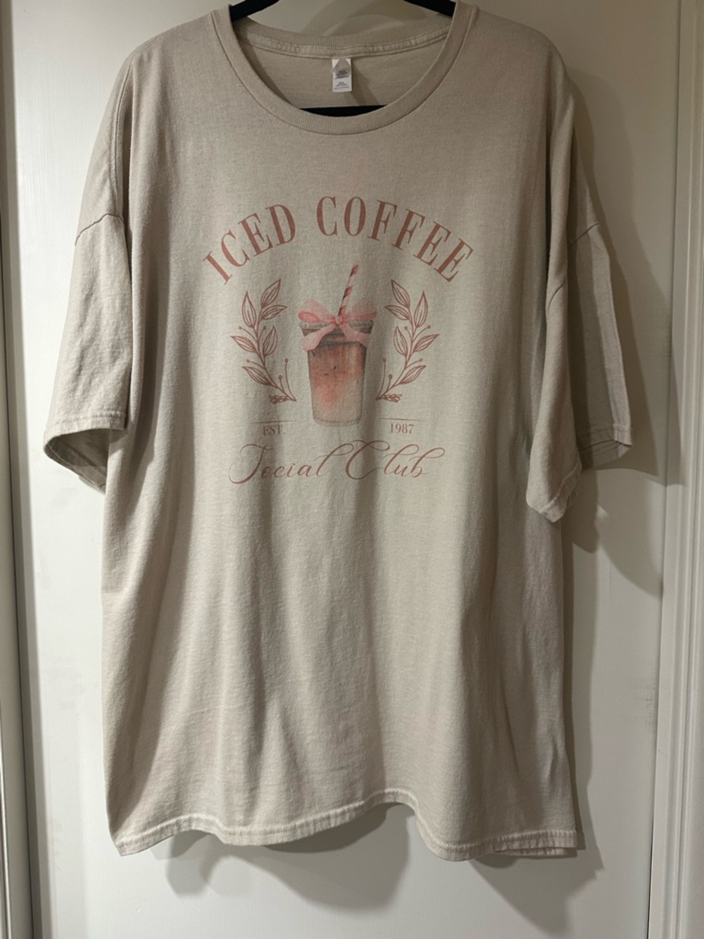 Iced Coffee Graphic Tee - Beige
